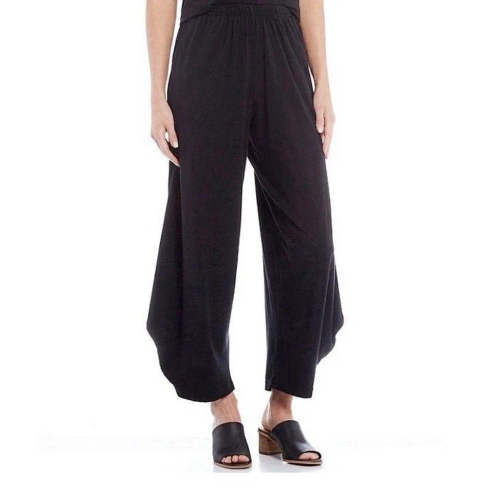 Bryn Walker Seamus Pant Size S Black Bamboo Organic Cotton Lantern Drape Stretch